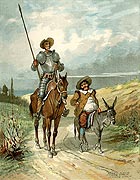 El ingenioso hidalgo Don Quijote de La Mancha, de Miguel de Cervantes, es considerada la obra emblemática de la lengua española 
