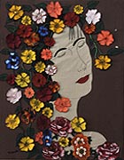 Florecitas, de Elfrida Barza, Parche, 56 x 72 cm