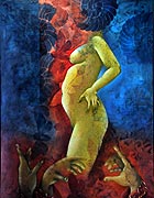 Dama de Elche I (2008) óleo/ tela, 125 x 96 cm
