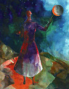 «Pintora de luna», (1952) Óleo sobre tela, (97 x 80 cm)