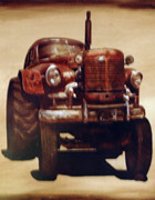 «Tractor», (2010). Colage/asfaltil, (100 x 70 cm)